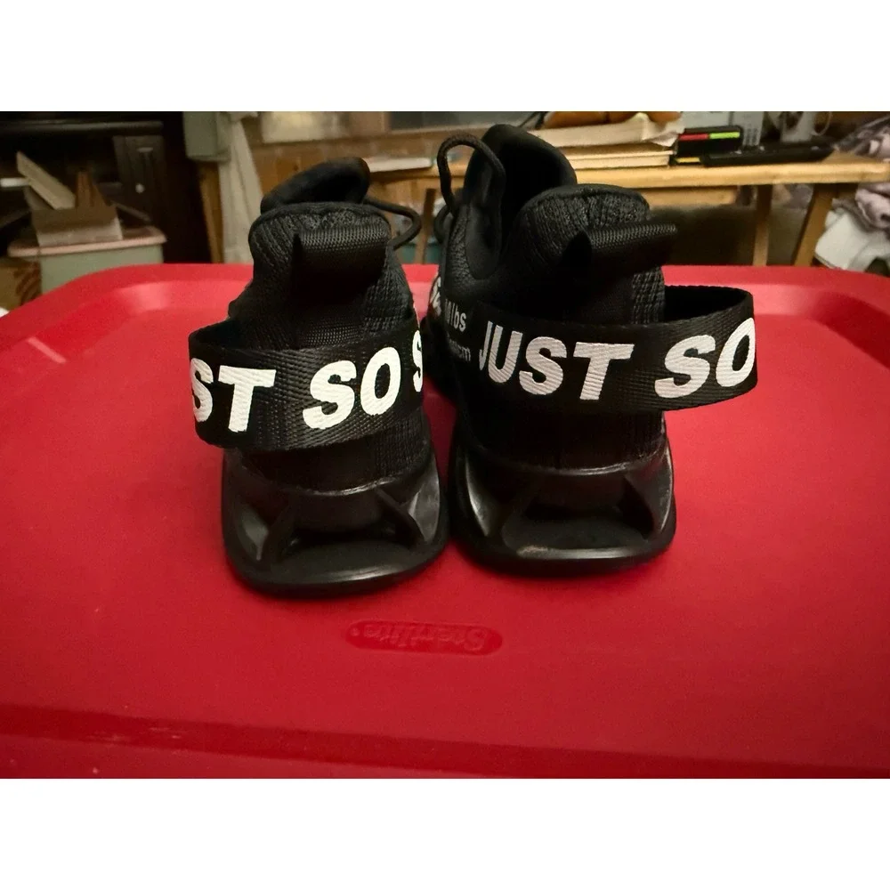 Just So So Mens Running Shoes Black White Blade Non Slip Sneakers Size 40 EU - Picture 3 of 5